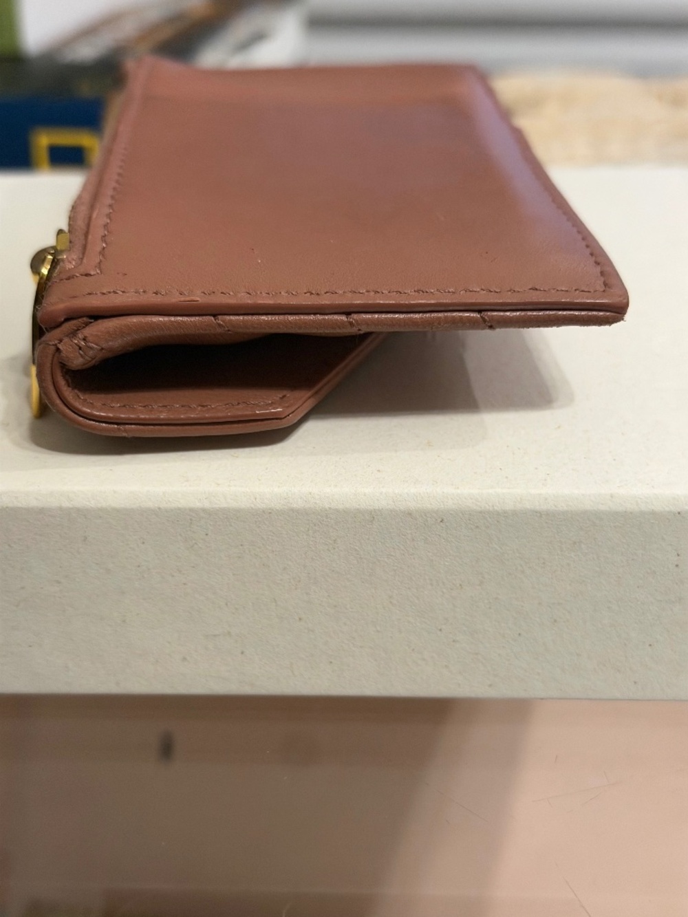 Saint Laurent YSL Flap Card Case Wallet in Barely Pink - Picture 7 of 10